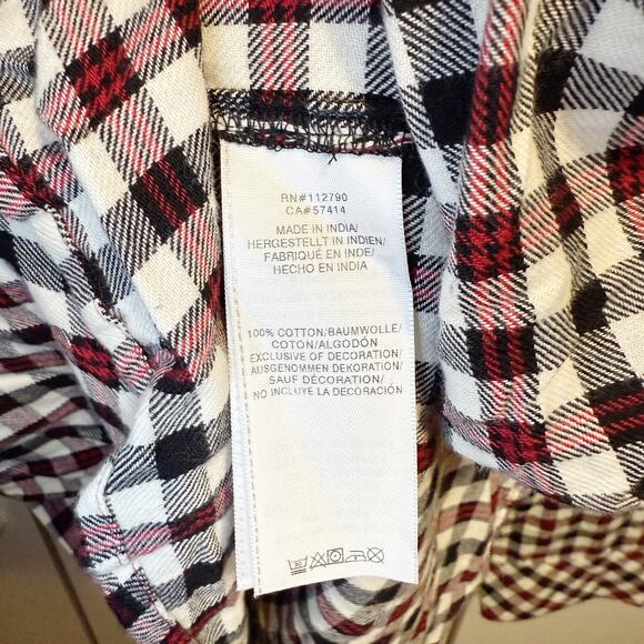 True Religion Black Red Plaid Flannel Pearl Snap Western Shirt Top Mens Size XXL - Picture 6 of 14